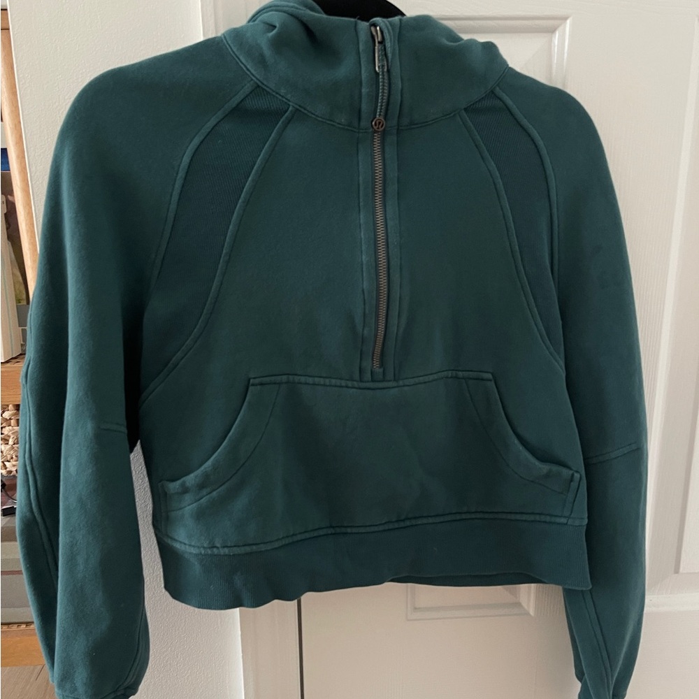 Lululemon Scuba Oversized 1/2
Zip Hoodie Heathered Desert Teal Size xs/s